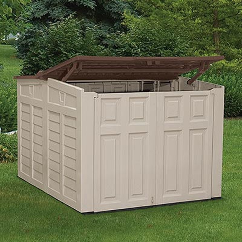 source Suncast Large Vertical Storage Shed: Outdoor Utility Shed ...