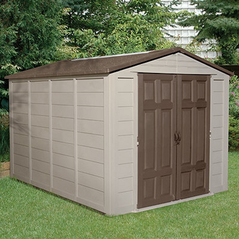 Outdoor Storage on Pvc Outdoor Storage Building Shed 464 Cubic Feet Sua01b11c01