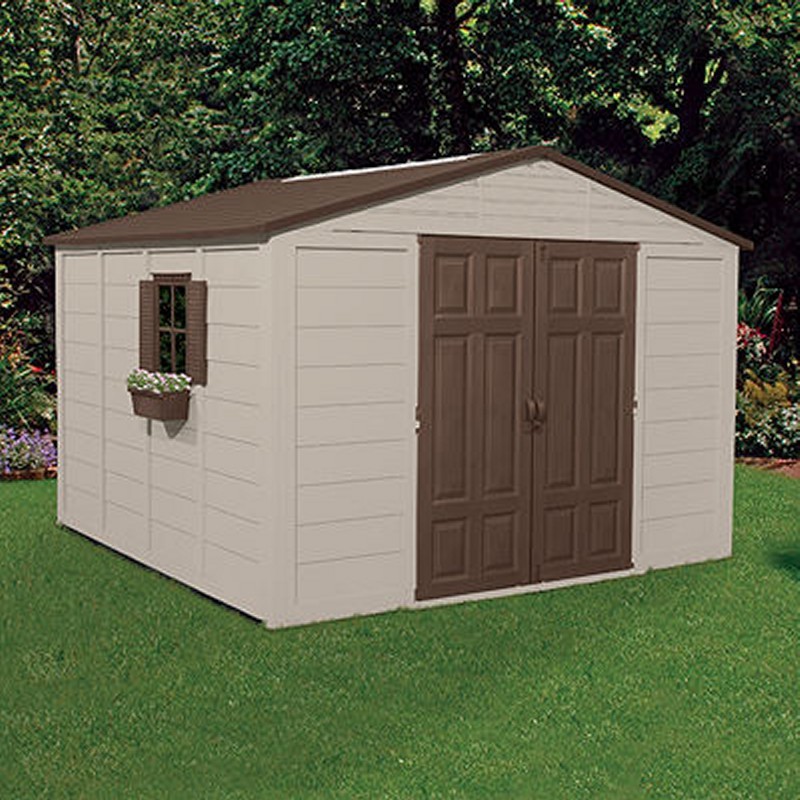  Outdoor Sheds : PVC Storage Building Shed 625 Cubic Feet with Windows